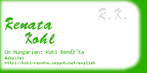 renata kohl business card